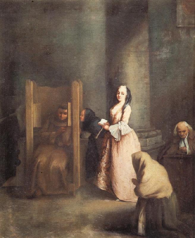 Pietro Longhi The Confession oil painting picture